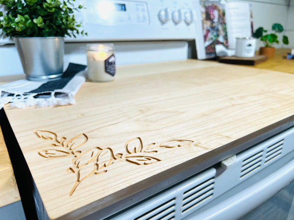 Personalized Stovetop Cover, Noodle Board, Stovetop Cutting Board