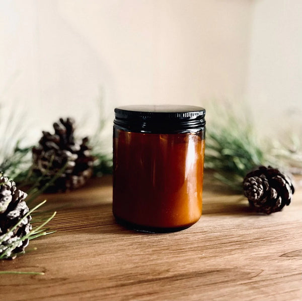 First Fruits Design Co. Candles Glass Vessel - 8 oz with one cotton wick Nutmeg & Spice